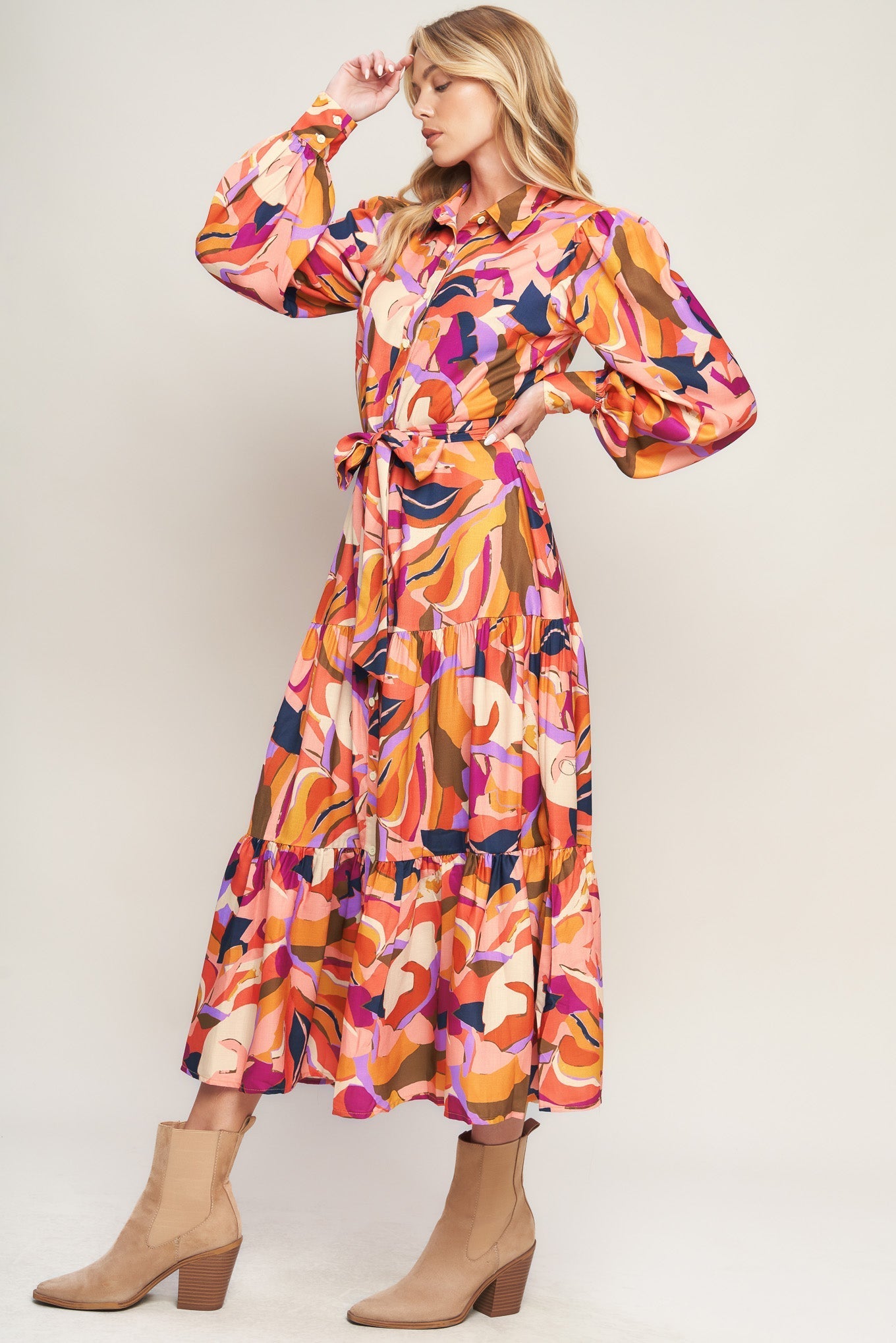 ROSEWOOD ROMANCE WOVEN MIDI DRESS Flying Tomato